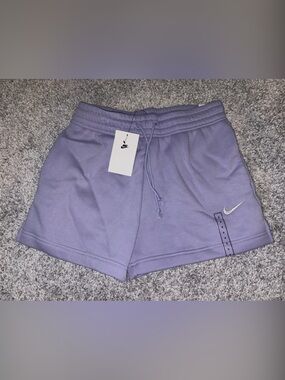 Nike Lavender Athletic Shorts with White Swoosh